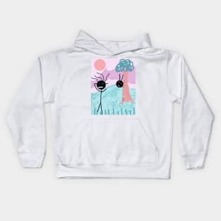 Kids Playing Stick Figure Kids Hoodie